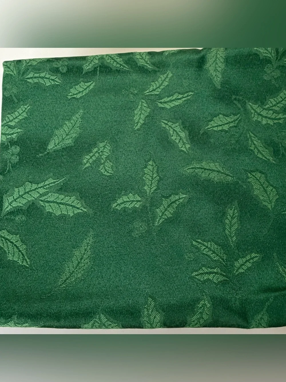 Lenox Holiday Nouveau Holly Damask Tablecloth 60x104 Oblong NEW Green Christmas